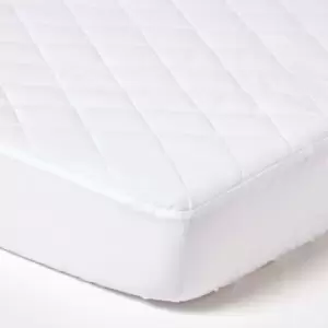 HOMESCAPES Quilted Deep Fitted Waterproof Small Double Mattress Protector
