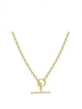 Love Gold 9Ct Yellow Gold T-Bar Oval Belcher Chain Necklace