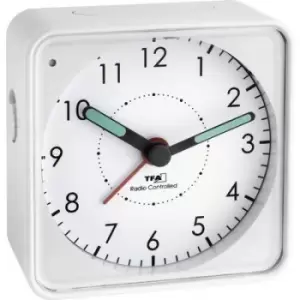 TFA Dostmann 60.1510.02 Radio Alarm clock White Fluorescent Hands