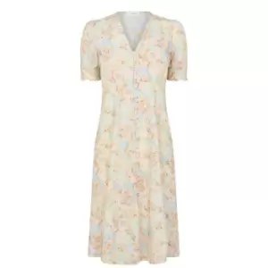Replay Floral Short Sleeve Dress - Yellow