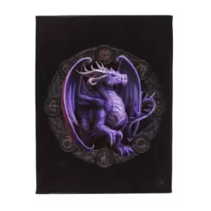 19x25cm Samhain Dragons of the Sabbats Canvas Plaque by Anne Stokes