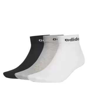 adidas Cushioned Ankle Socks 3 Pack - Black