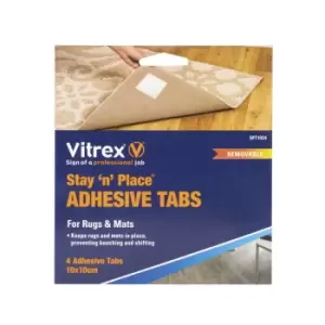 Vitrex Stay 'n' Place Adhesive Tabs - 4 Pack