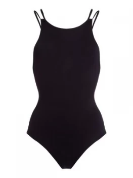 French Connection Cross back swimsuit Black