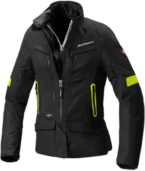 Voyager 4 H2Out Women Motorcycle Textile Jacket, black-yellow, Size L, black-yellow, Size L for Women