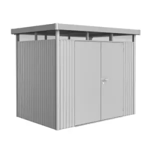 8' x 5' Biohort HighLine H2 Silver Metal Double Door Shed (2.52m x 1.72m)