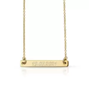 Candy Bar Gold Plated Silver ID Bar Necklace