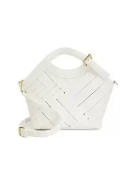 Dune London Dinkydivision Small Woven Artisan Tote - White - Synthetic