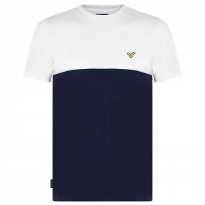VOI Bergamo T Shirt Mens - White/Navy