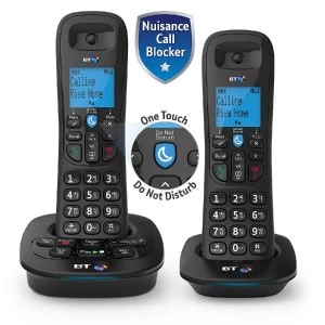BT 3950 Twin Home Phone with Nuisance Call Blocking and Answer Machine - Black