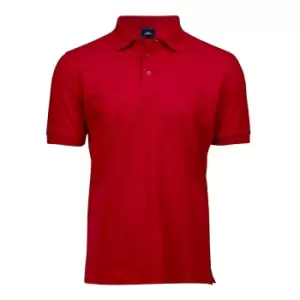 Tee Jays Mens Luxury Stretch Short Sleeve Polo Shirt (M) (Red)