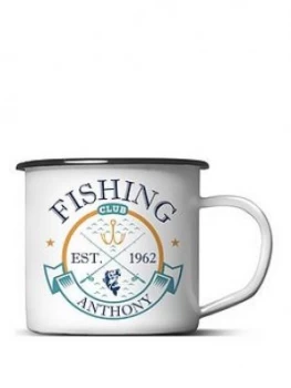 Personalised Fishing Club Enamel Mug, One Colour, Women