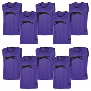 Slazenger 10 Pack Mesh Hi Viz Training Bibs Youths - Purple