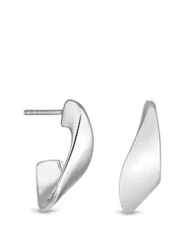 Simply Silver Recycled Sterling Silver 925 Clean Polished Twist Hoop Earrings
