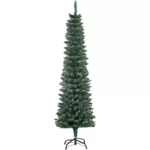 5.5FT/6FT/7.5FT Artificial Snow Dipped Christmas Tree Home Indoor Decoration Green 5.5FT - Green - Homcom