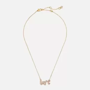 Kate Spade New York Womens Say Yes Love Pendant - Pink/Gold