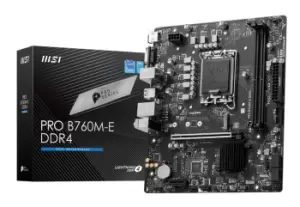 MSI PRO B760M-E DDR4 Intel Micro ATX Motherboard - LGA 1700