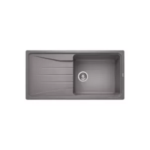 Single Bowl Grey Composite Kitchen Sink with Reversible Drainer - Blanco Sona Xl 6 S Silgranit Puradur Ii