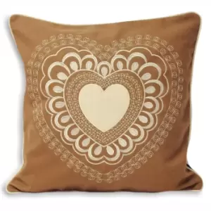 Riva Home Scandi Valentine Cushion Cover (45x45cm) (Caramel)