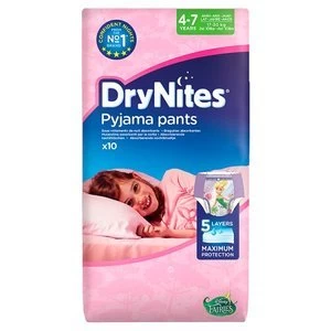Huggies DryNites 4-7 Years Girls Pyjama Pants x 10
