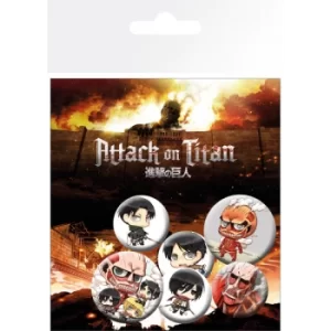 Attack On Titan Mix Badge Pack
