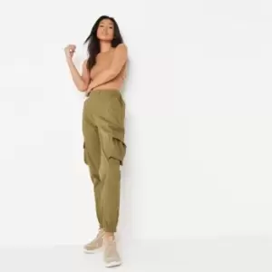 Missguided Basic Cuffed Cargo Trousers - Green
