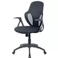 Realspace Basic Tilt Office Chair with Armrest and Adjustable Seat Austin Mesh, Fabric Black