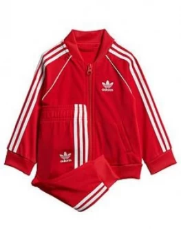 Boys, adidas Originals Childrens SST Tracksuit - Red, Size 3-4 Years