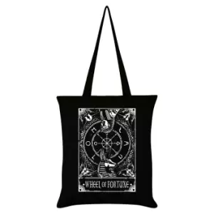 Deadly Tarot Wheel Of Fortune Tote Bag (One Size) (Black/White)