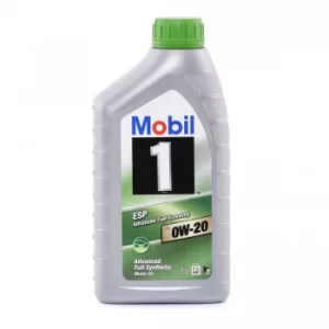 6 x Mobil 1 ESP X2 0W-20 Fully Synthetic 1 Litre Car Engine Oil Lubricant 153439