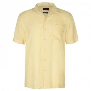 Pierre Cardin Short Sleeve Shirt Mens - Pale Yellow