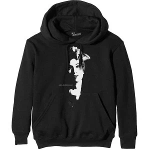 Amy Winehouse - Scarf Portrait Mens Small Pullover Hoodie - Black