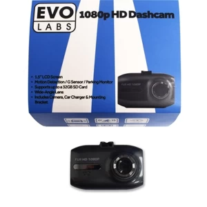 Evo Labs C200 1080p Full HD Dashcam With Motion detection Includes Suction Mount