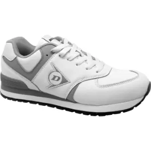 DUNLOP FLYING WING safety lace-up shoes, white, 1 pair, size 44