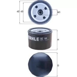 Oil Filter Oc64 77397912 By Mahle Original