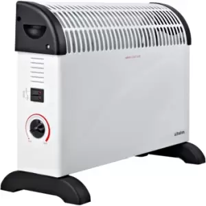 Schallen - 2000W Electric Convector Radiator Heater - 3 Heat Settings, Adjustable Thermostat & Overheat Protection in white