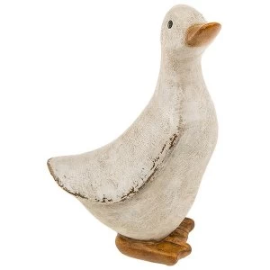 David's White Duck Small Ornament