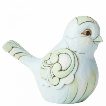Pale Blue and Green Bird Figurine by Jim Shore