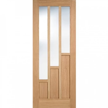 LPD Coventry Fully Finished Oak 3 Light Clear Glazed Internal Door - 1981mm x 838mm (78 inch x 33 inch)