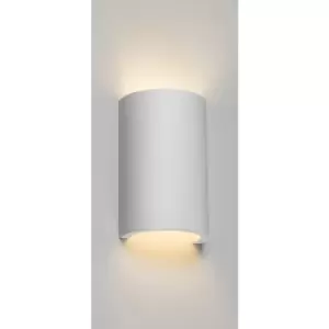 Knightsbridge - G9 Curved Up and Down Plaster Wall Light White 230V IP20 40W