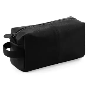 Quadra NuHide Faux Leather Washbag (One Size) (Black)