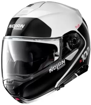 Nolan N100-5 Plus Destinctive N-Com Helmet, black-white, Size L, black-white, Size L