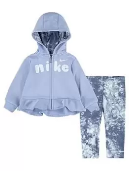 Nike Just Dream It Therma Fz & Legging Set, Grey/Pink, Size 24 Months, Women