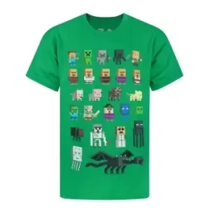 Minecraft Boys Sprites T-Shirt (13-14 Years) (Green)