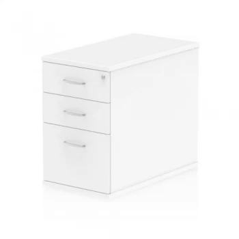 Trexus Desk High 3 Drawer 800D Pedestal 425x800x730mm White Ref