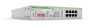 AT-GS920/8PS-50 - Unmanaged - Gigabit Ethernet (10/100/1000) - Power over Ethernet (PoE) - Rack mounting - 1U - Wall mountable