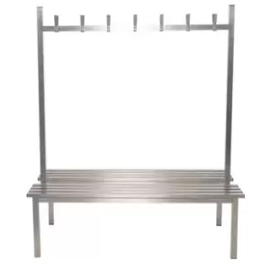 Slingsby Aqua Duo Stainless Steel Changing Room Bench - Stainless Steel & 14 Hoo