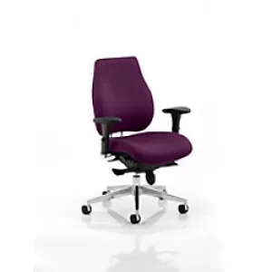 Dynamic High Back Synchro Tilt Posture Chair Multi-Functional Arms Chiro Plus Tansy Purple Seat Optional Headrest