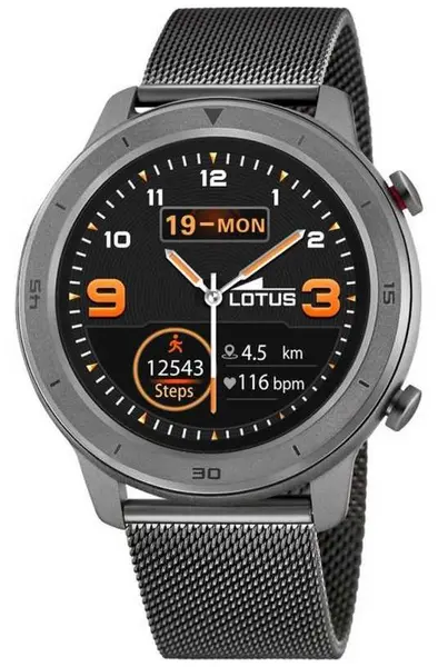 Lotus L50022/1 SmarTime Grey Bezel Grey Steel Mesh Watch