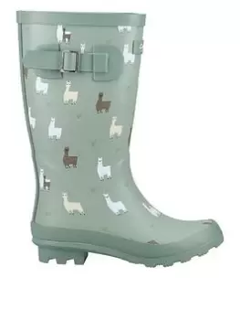 Cotswold Farmyard Alpaca Junior Wellington Boots, Multi, Size 4 Older